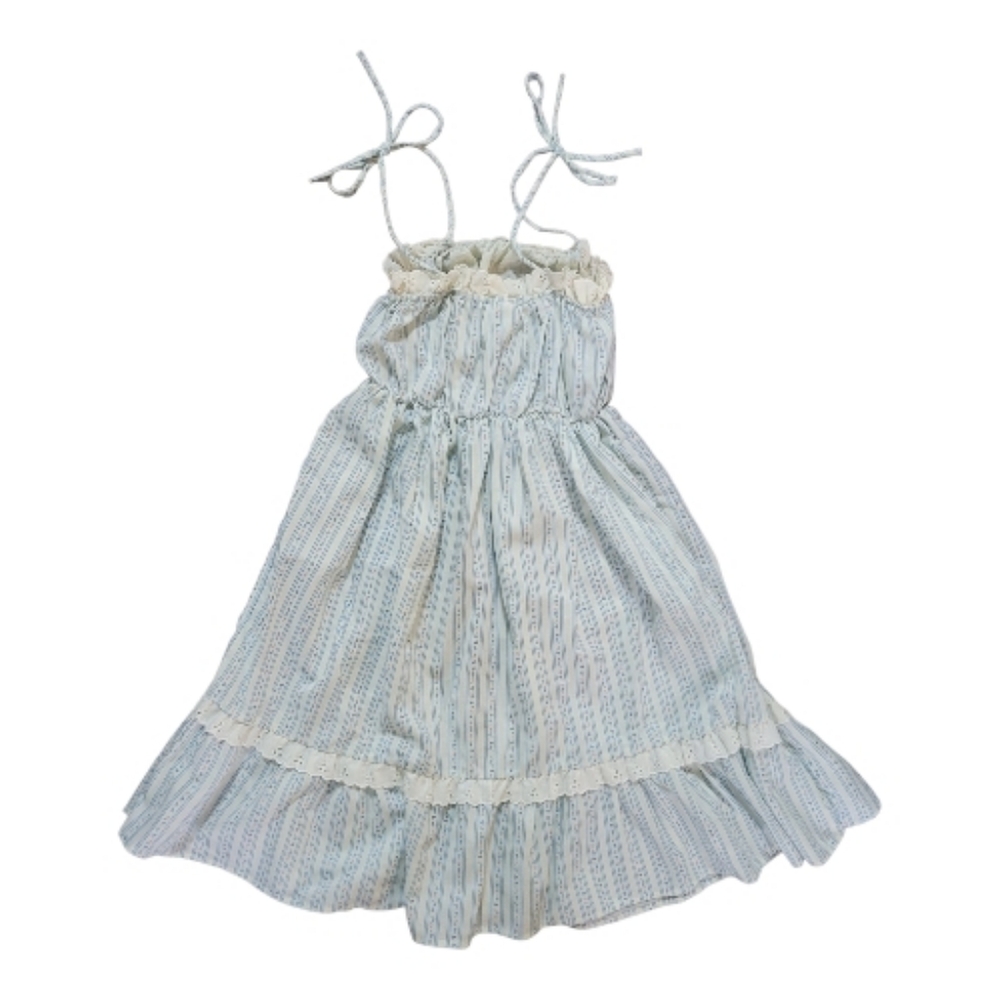 Vintage Girls Dress & Top Set Shabby Chic Prairie Calico Floral Cottagecore 8 - Picture 5 of 16